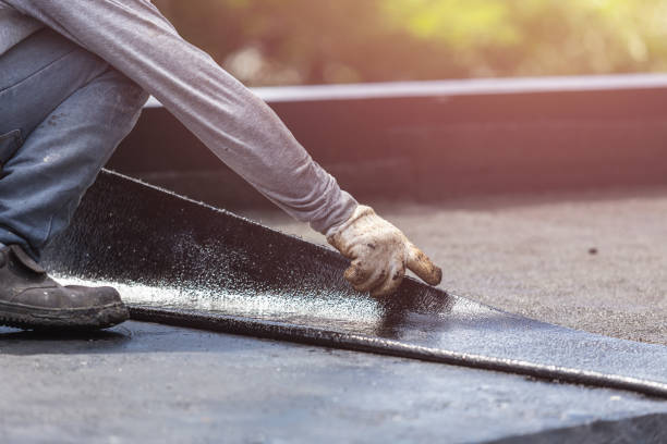Professional Waterproofing technician working in Bloomsbury, NJ